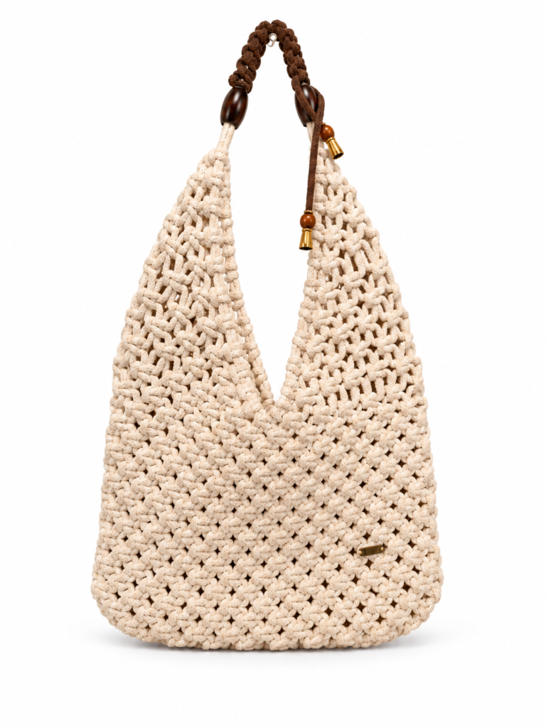 Signature Macramé Bag — Natural Elegance